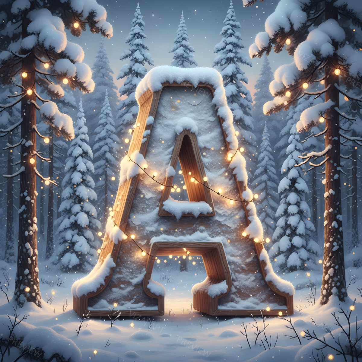 Letter A printable wall art