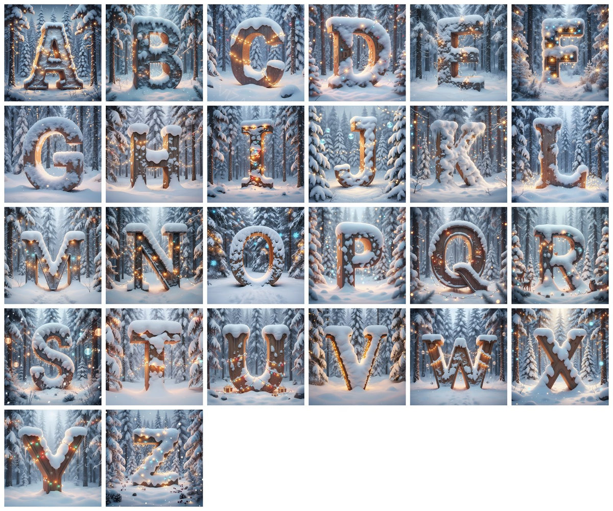 Complete A-Z alphabet grid preview
