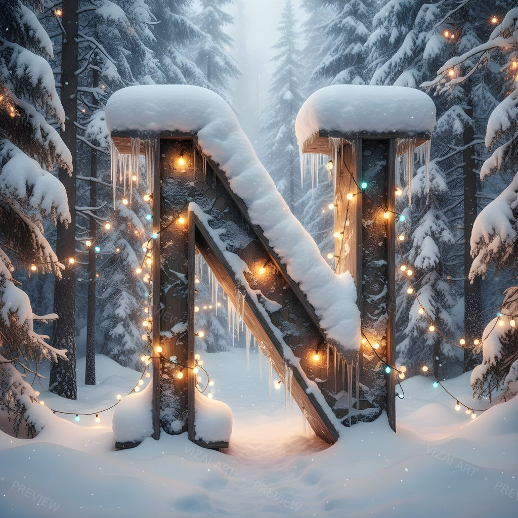 Letter N printable wall art