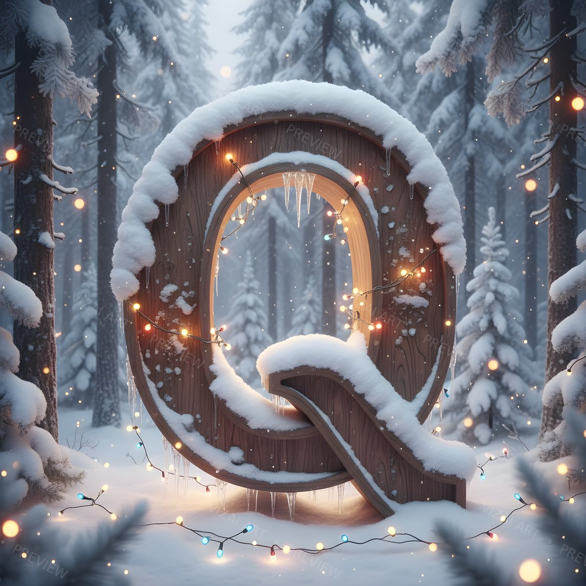 Letter Q printable wall art