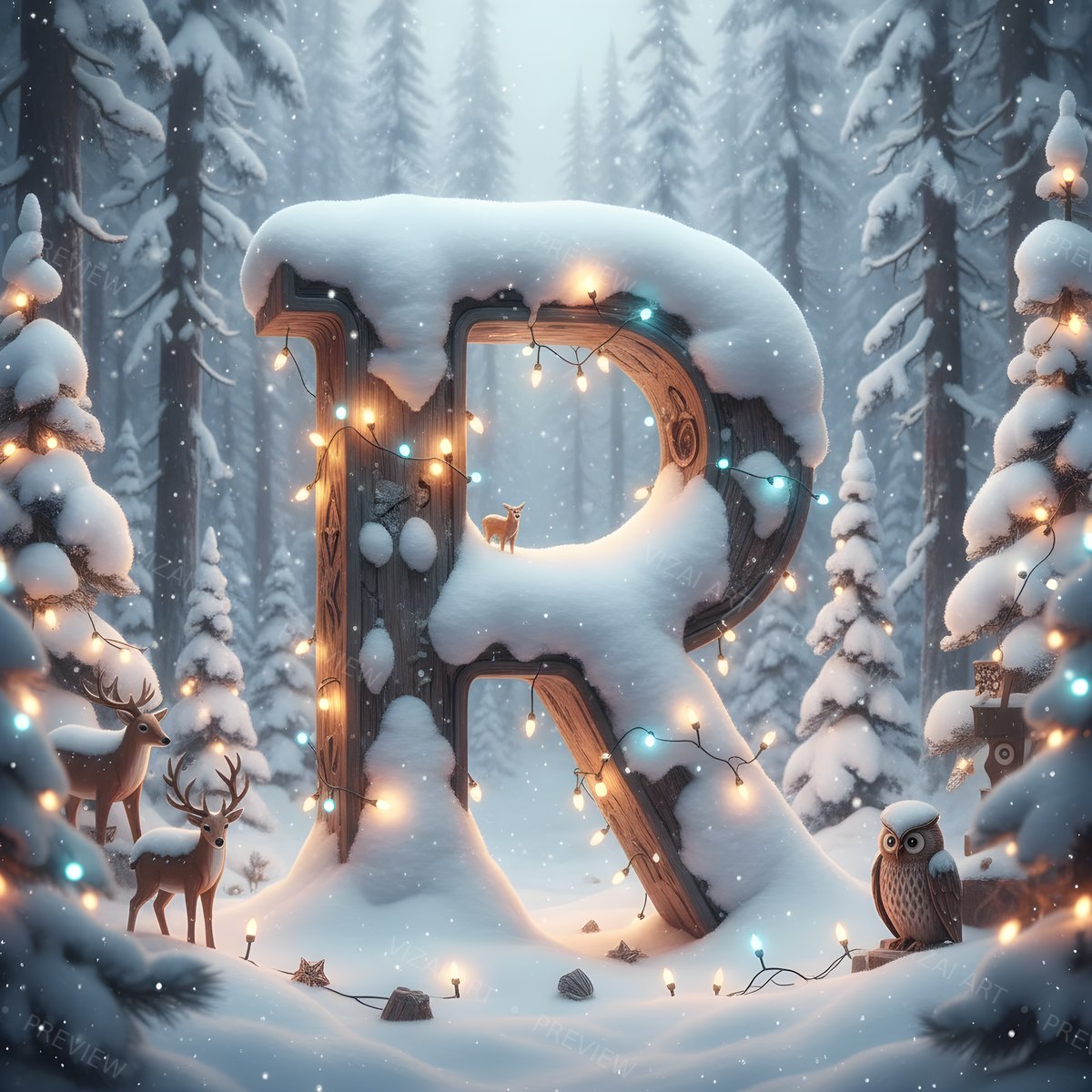 Letter R printable wall art