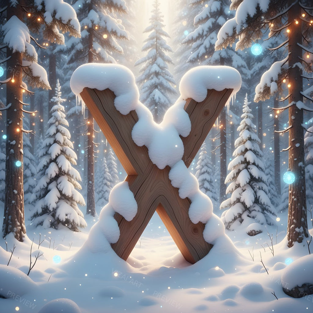 Letter X printable wall art