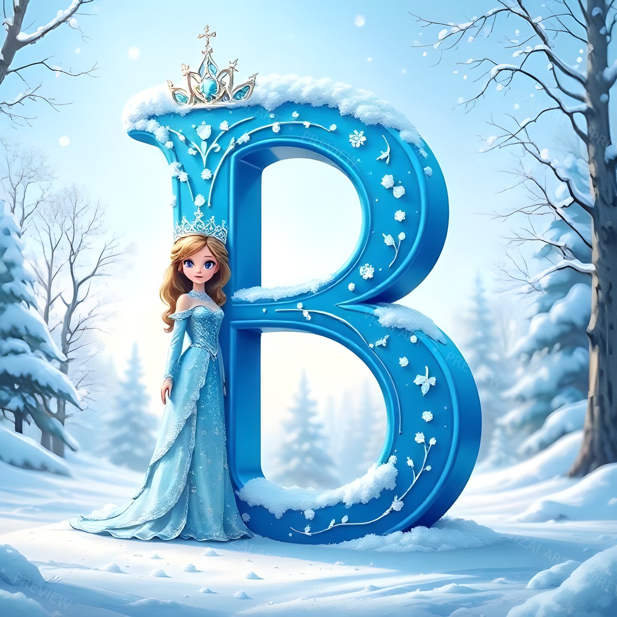 Letter B printable wall art