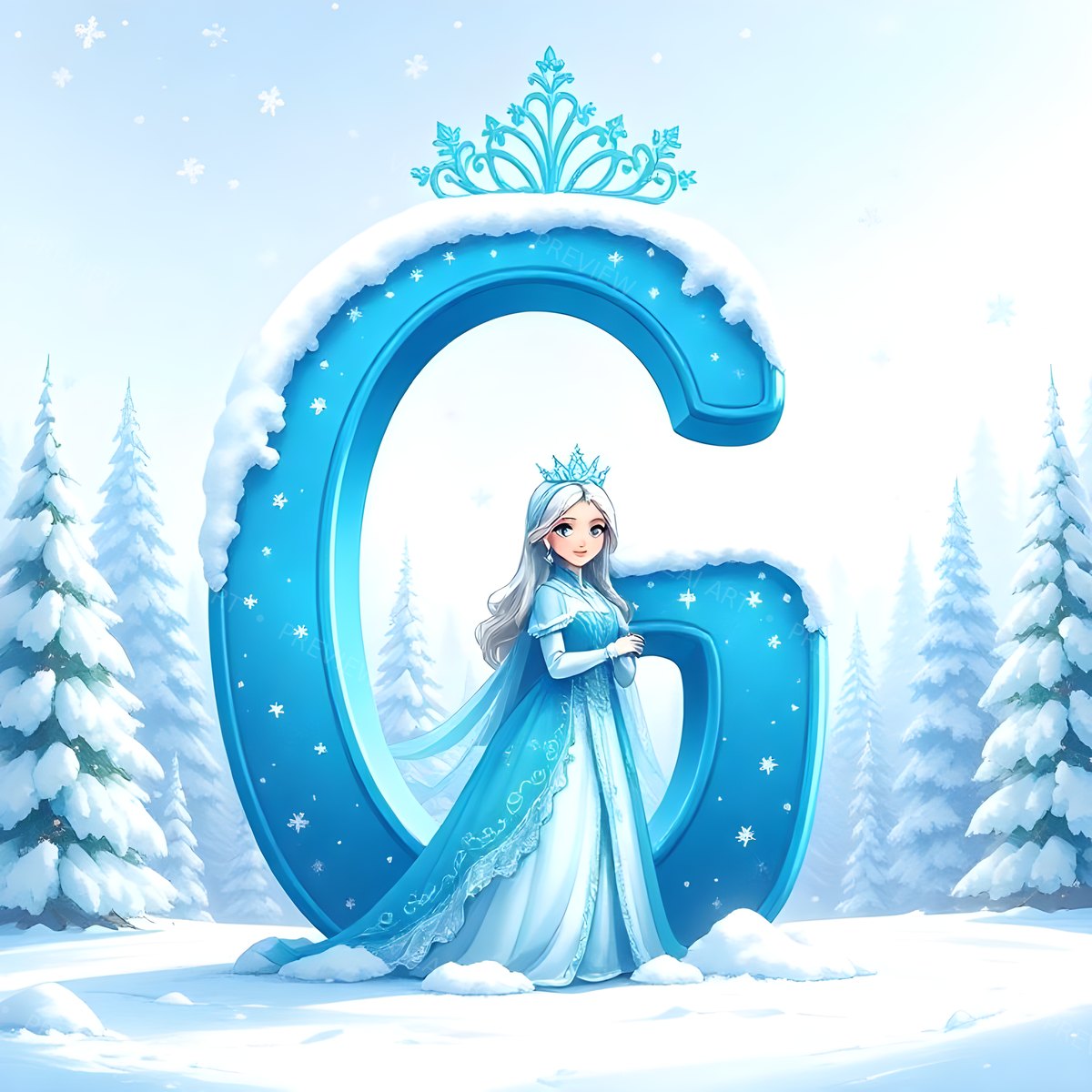 Letter G printable wall art