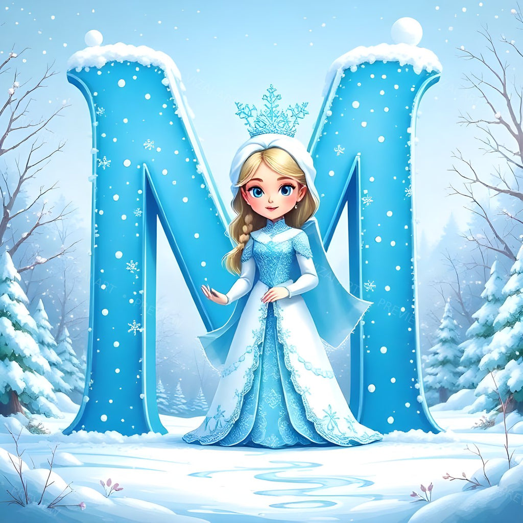 Letter M printable wall art