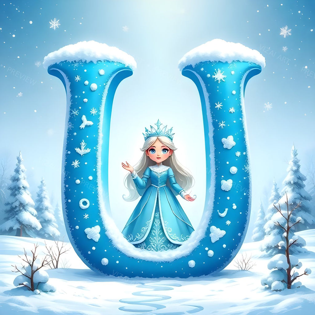 Letter U printable wall art