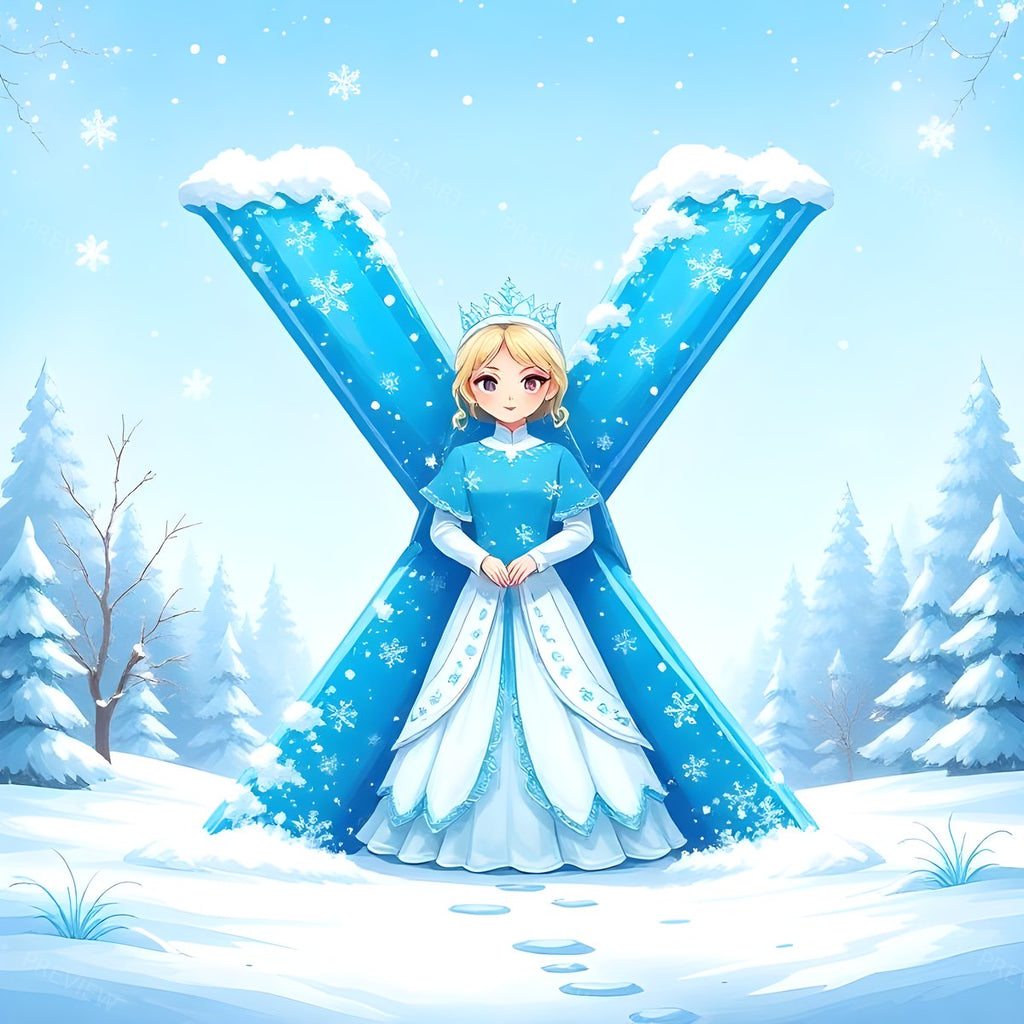 Letter X printable wall art