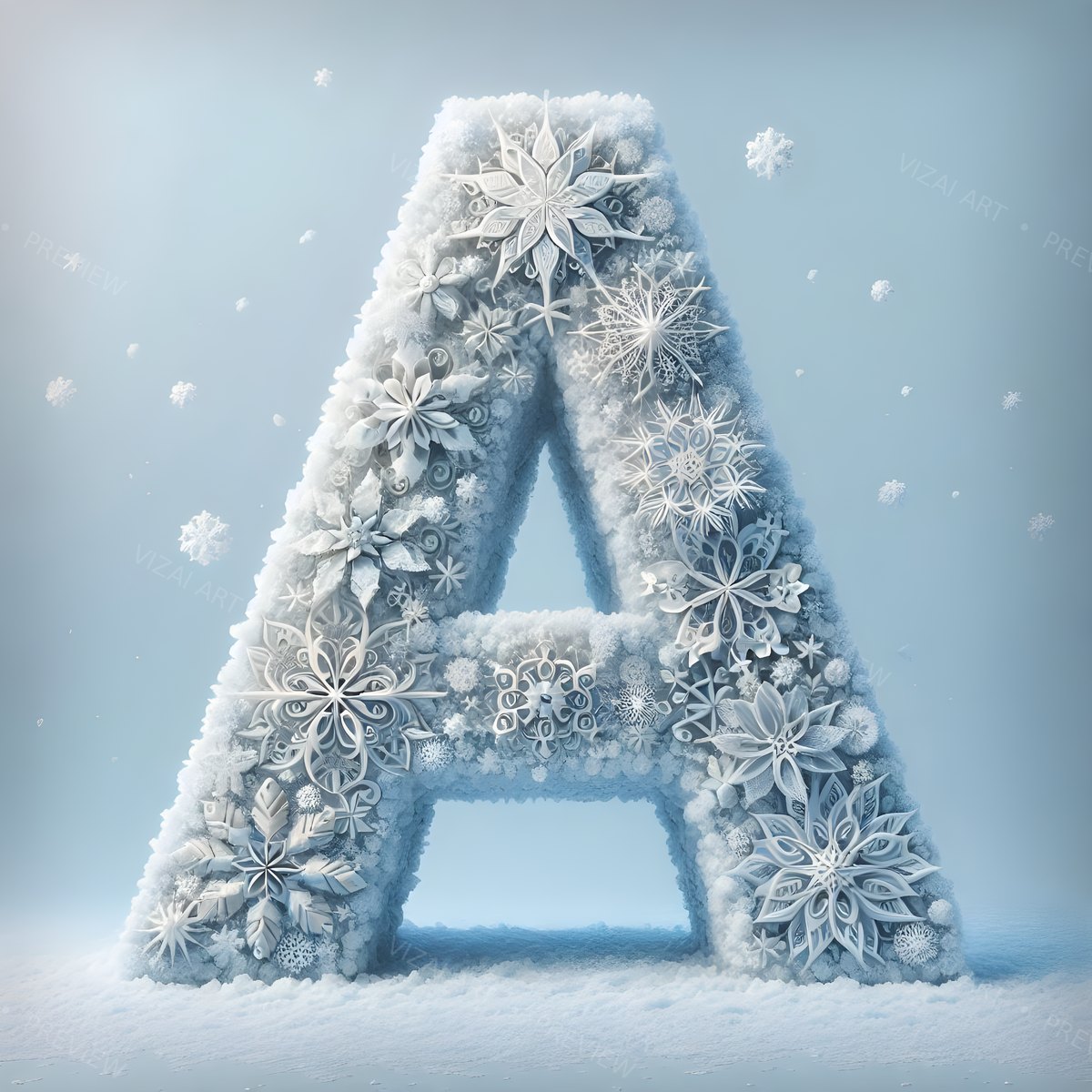 Letter A printable wall art