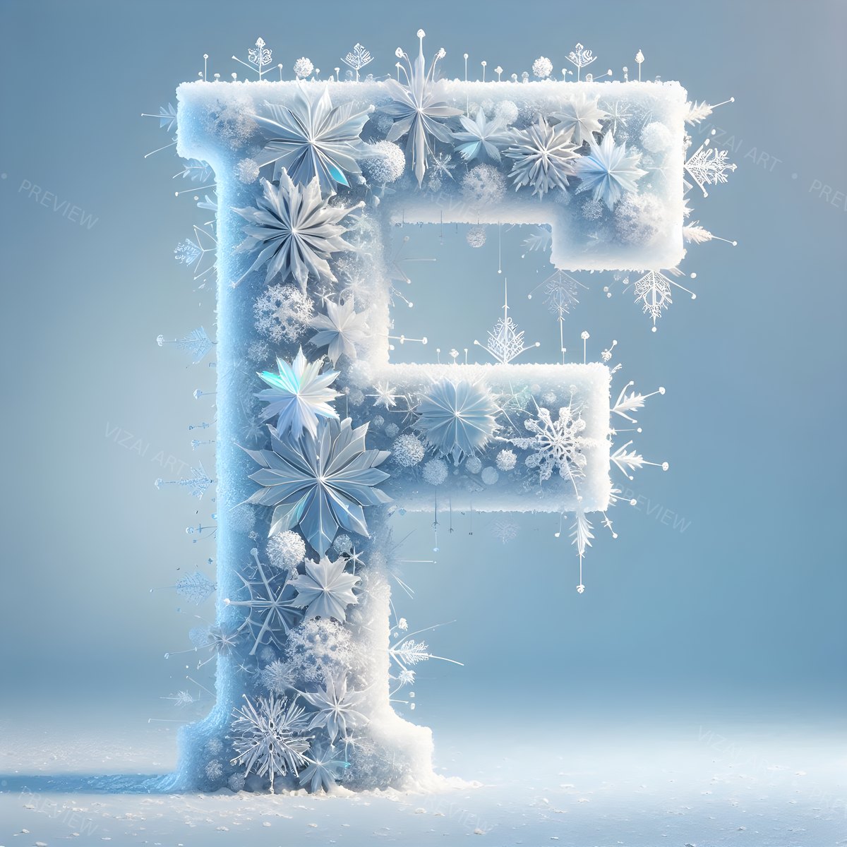 Letter F printable wall art
