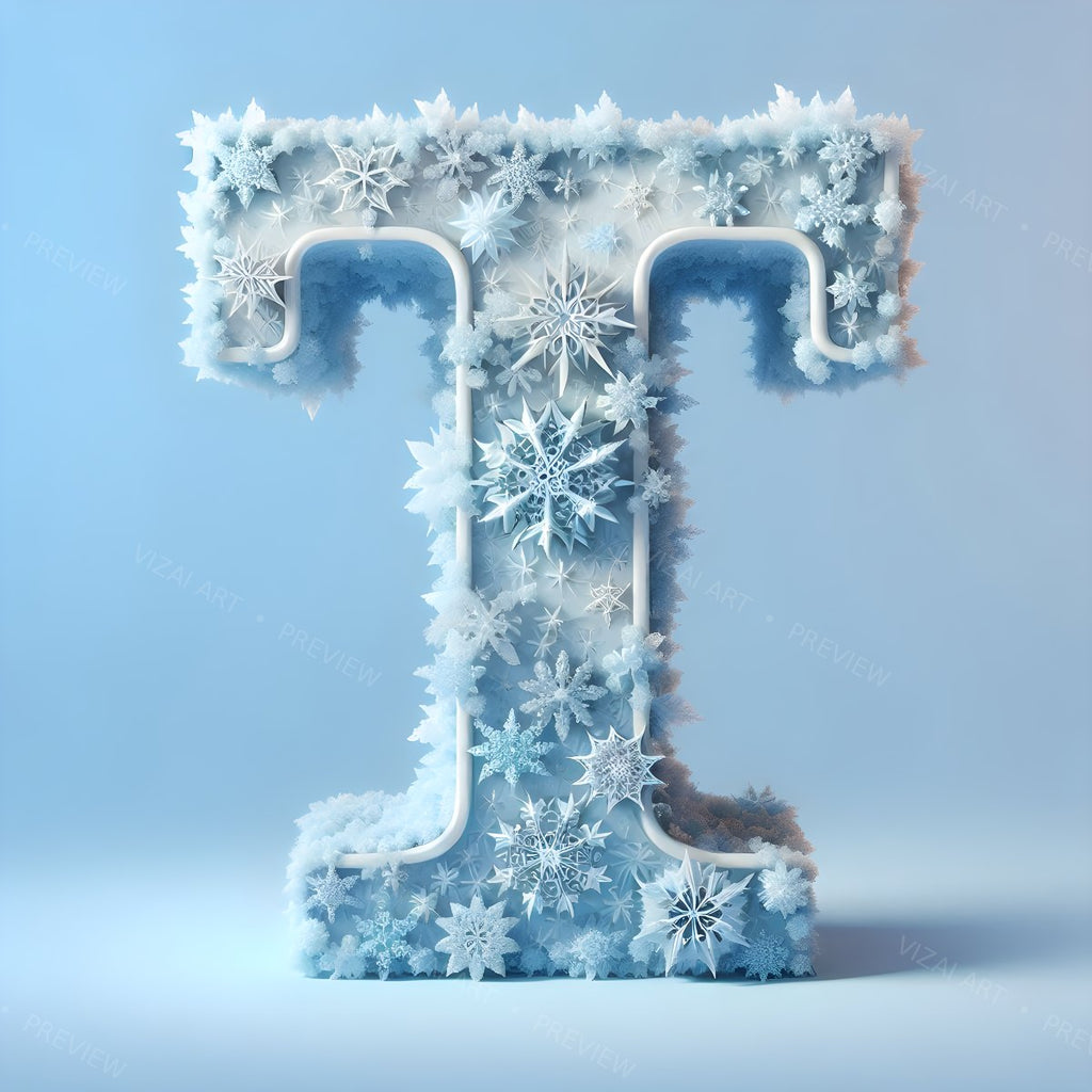 Letter T printable wall art
