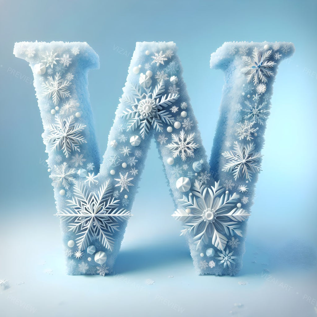 Letter W printable wall art