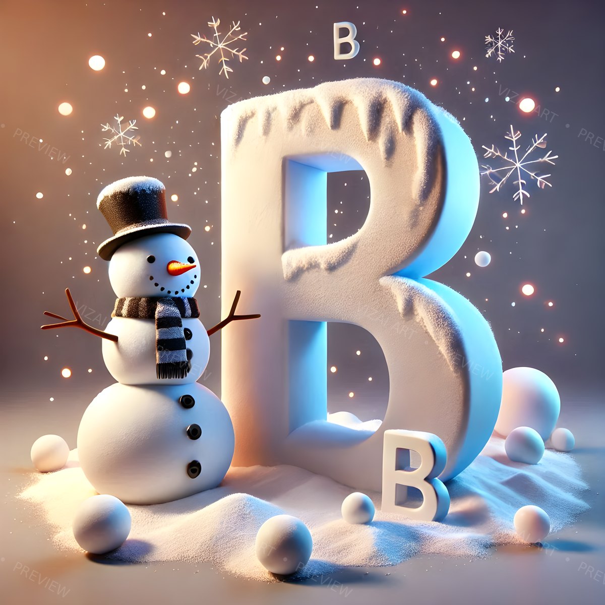 Letter B printable wall art