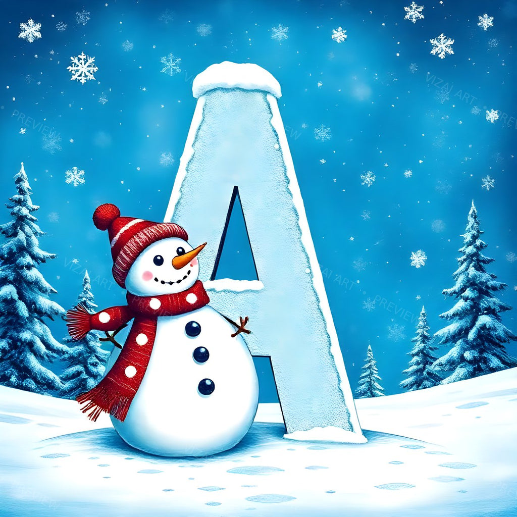Letter A printable wall art