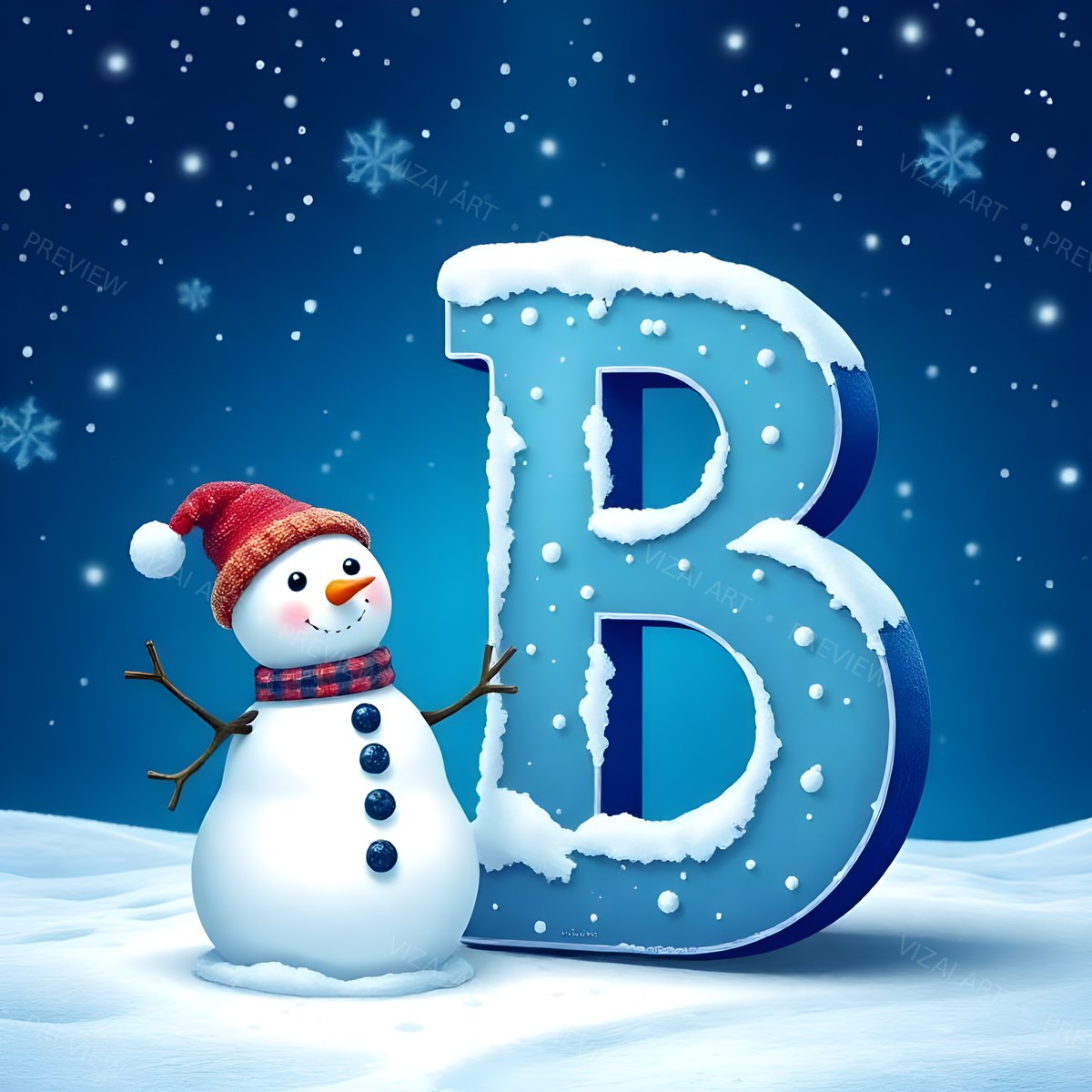 Letter B printable wall art