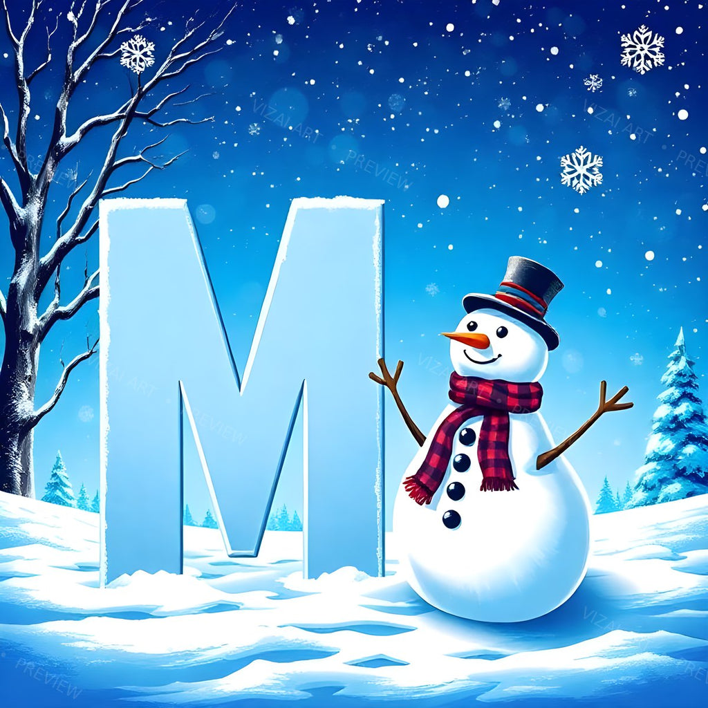 Letter M printable wall art