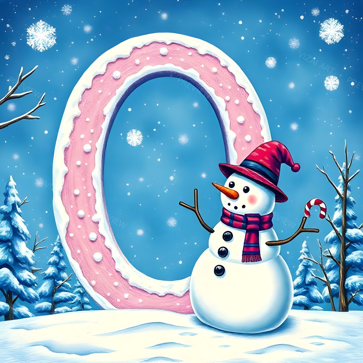Letter O printable wall art