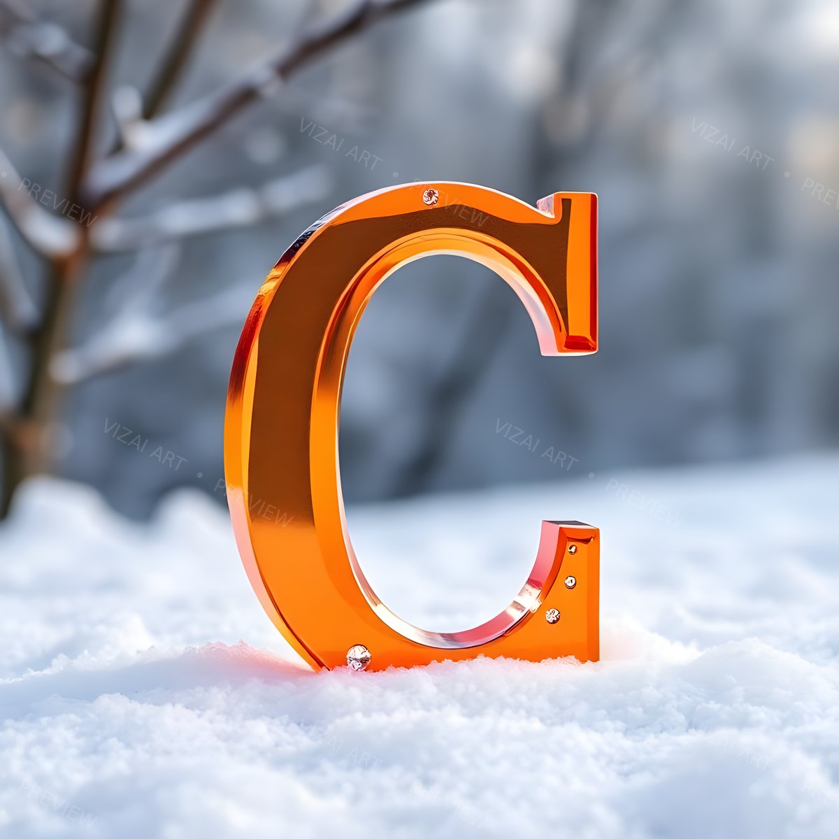 Letter C printable wall art