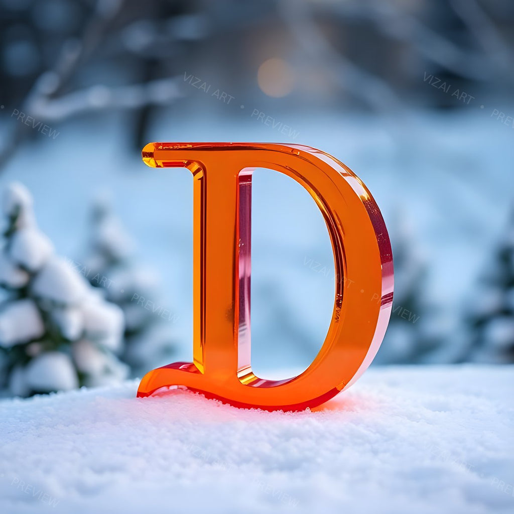 Letter D printable wall art