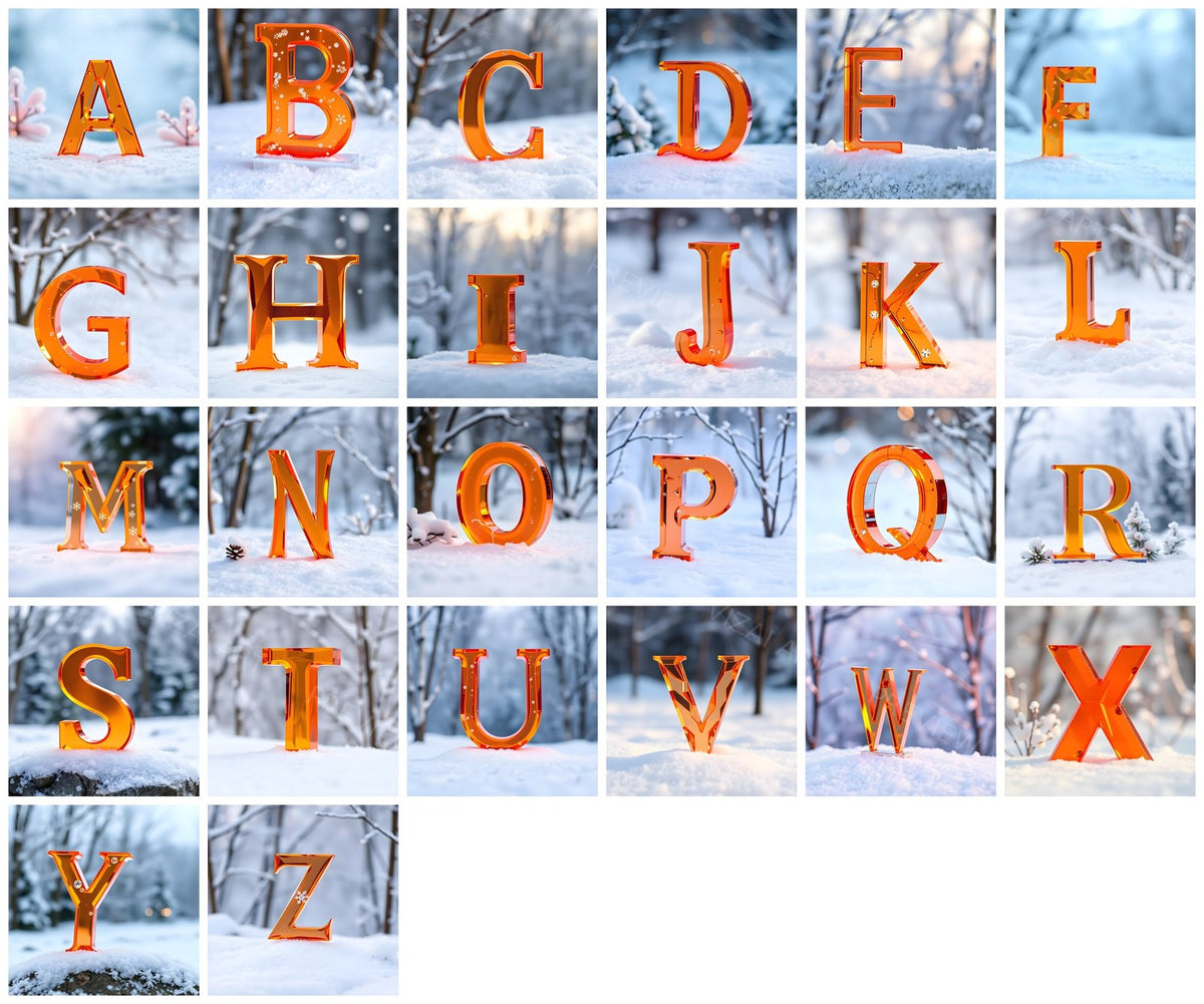 Complete A-Z alphabet grid preview