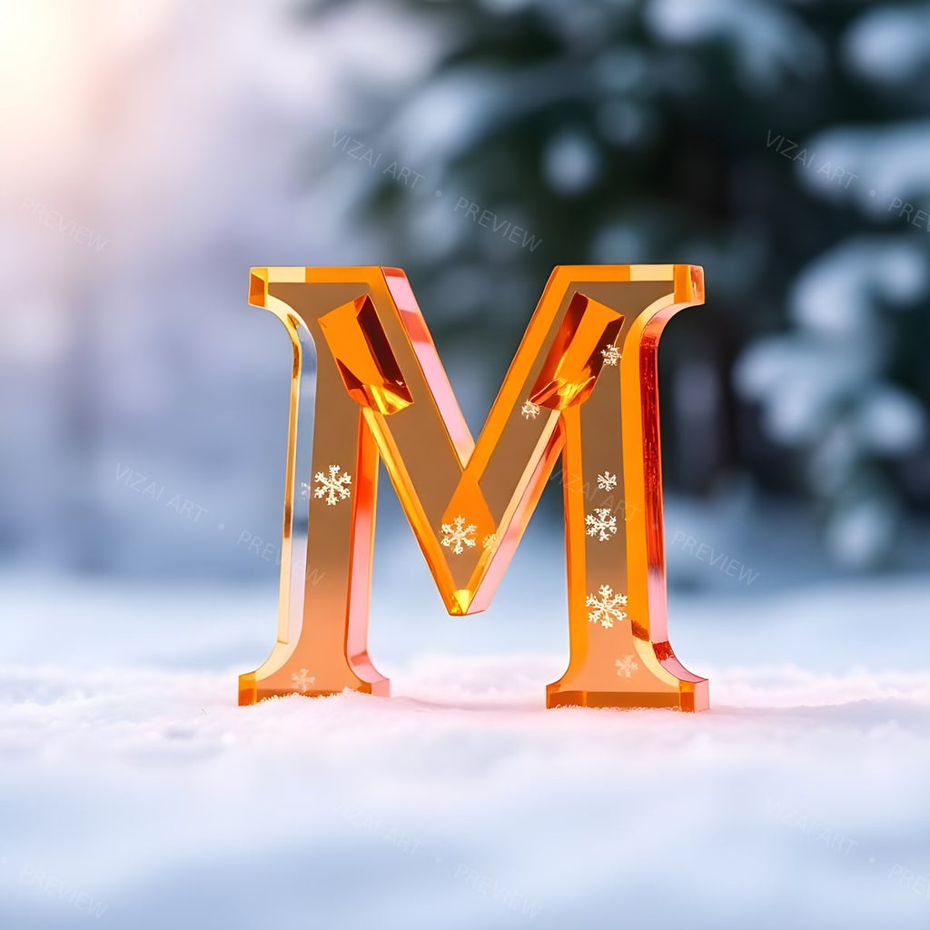 Letter M printable wall art