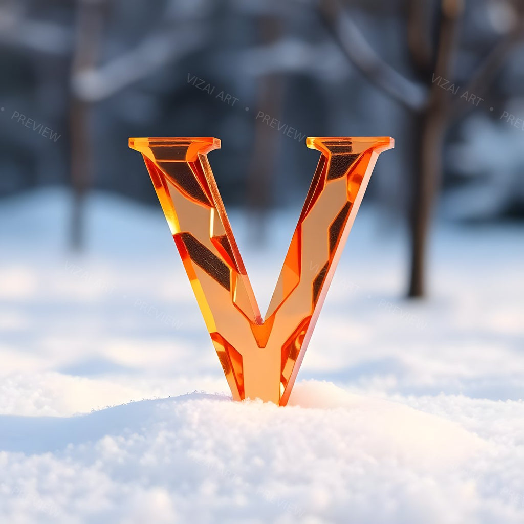 Letter V printable wall art