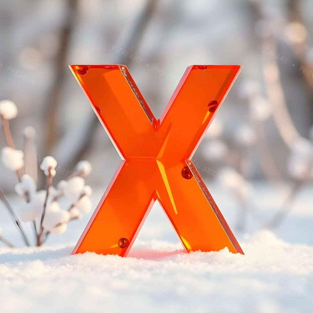 Letter X printable wall art