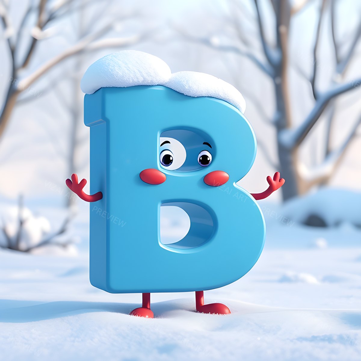 Letter B printable wall art