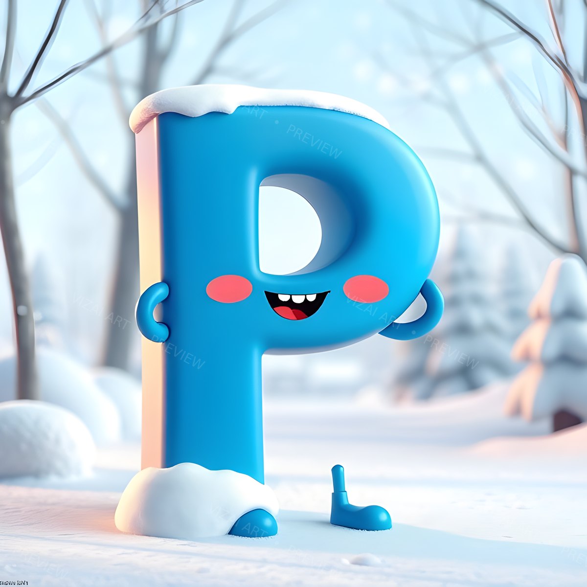 Letter P printable wall art