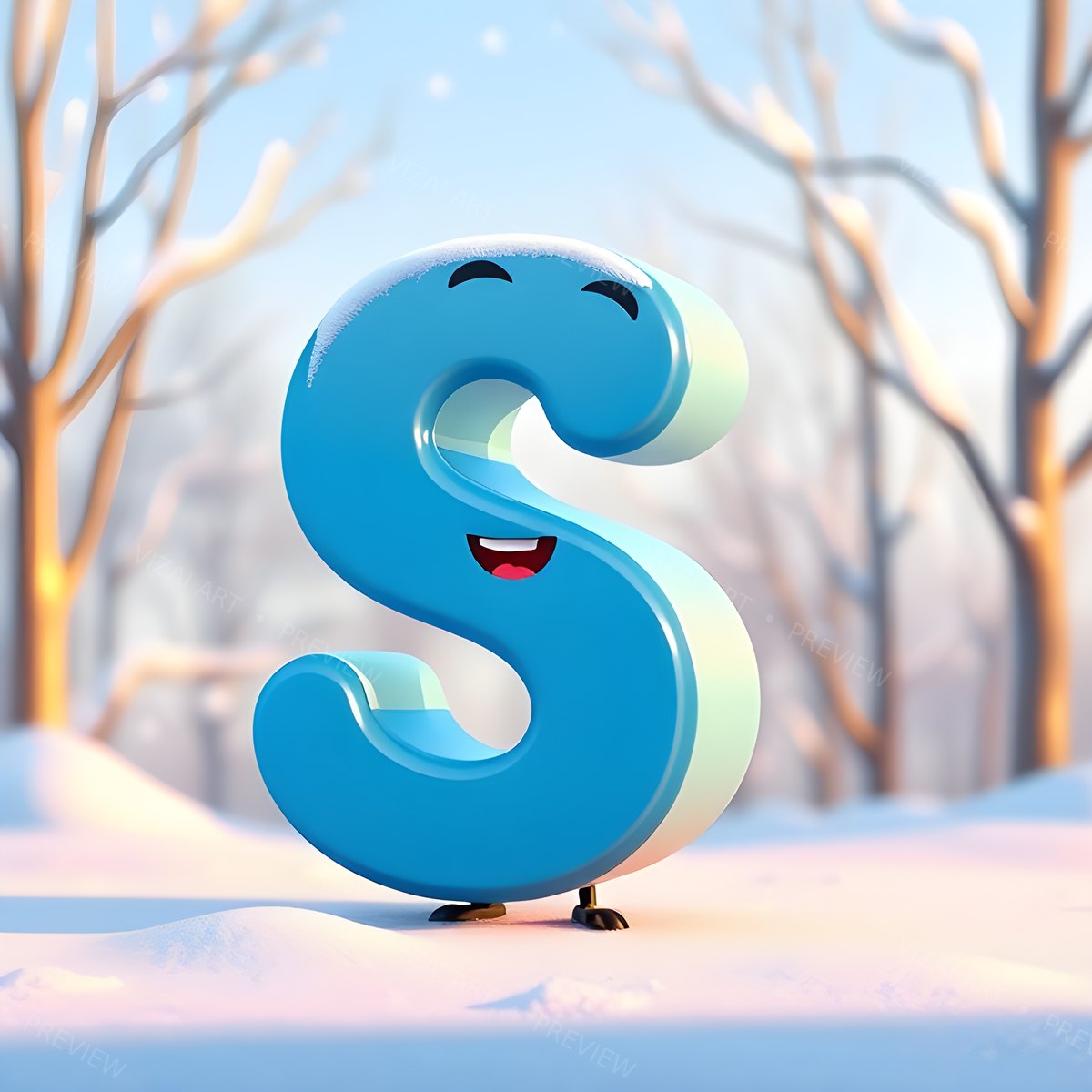 Letter S printable wall art