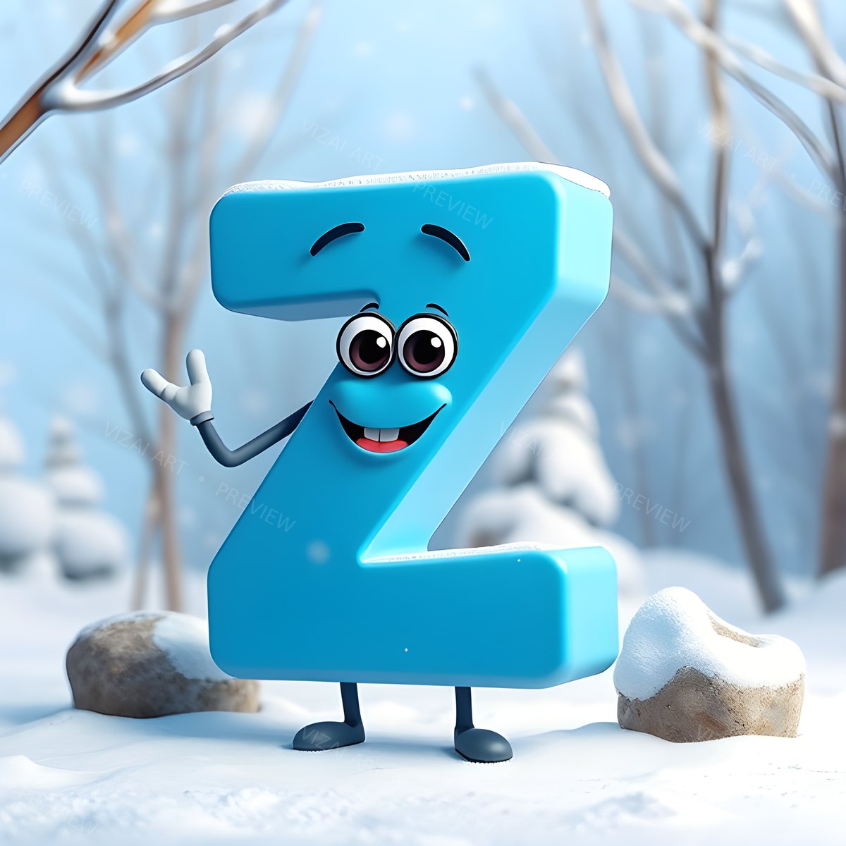 Letter Z printable wall art