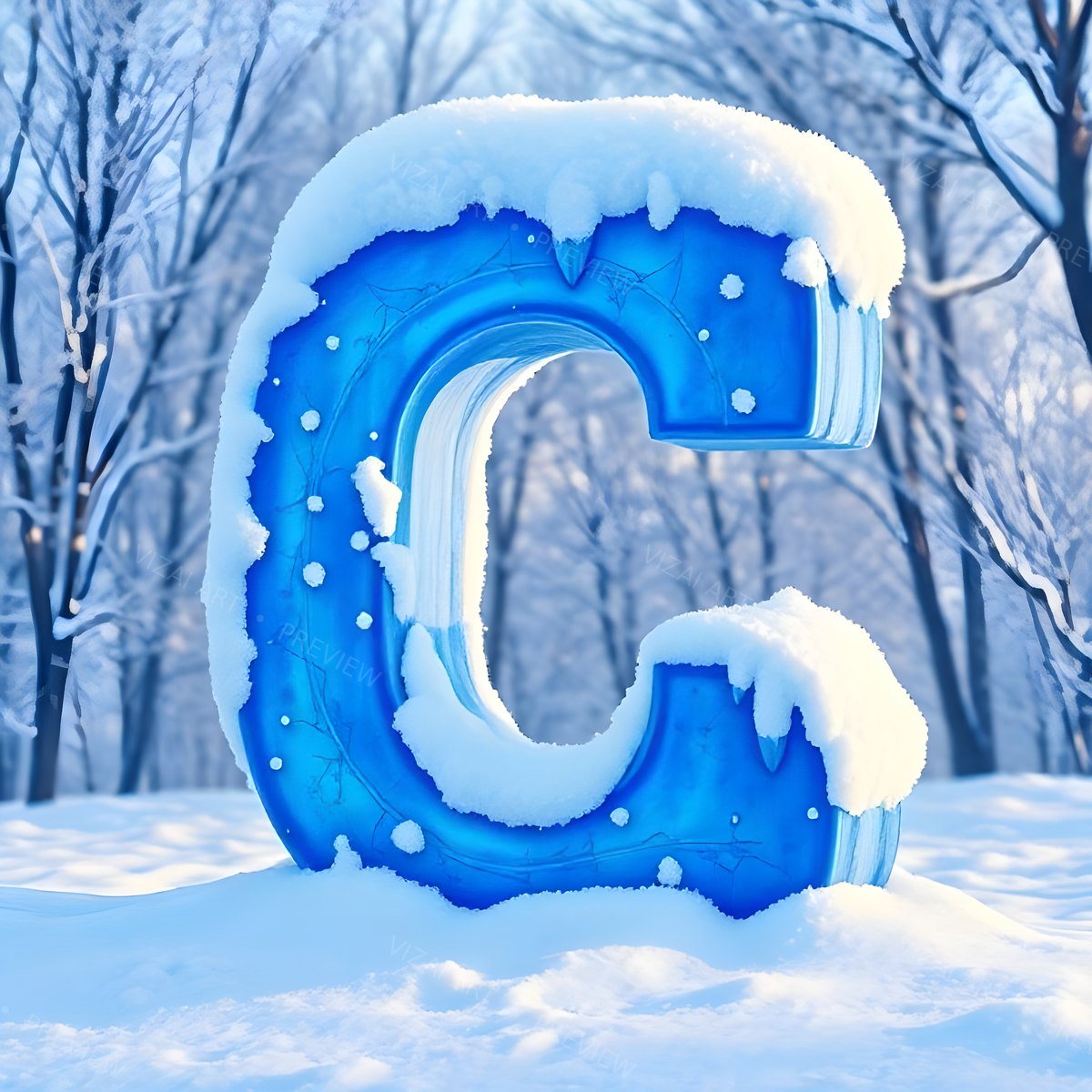 Letter C printable wall art