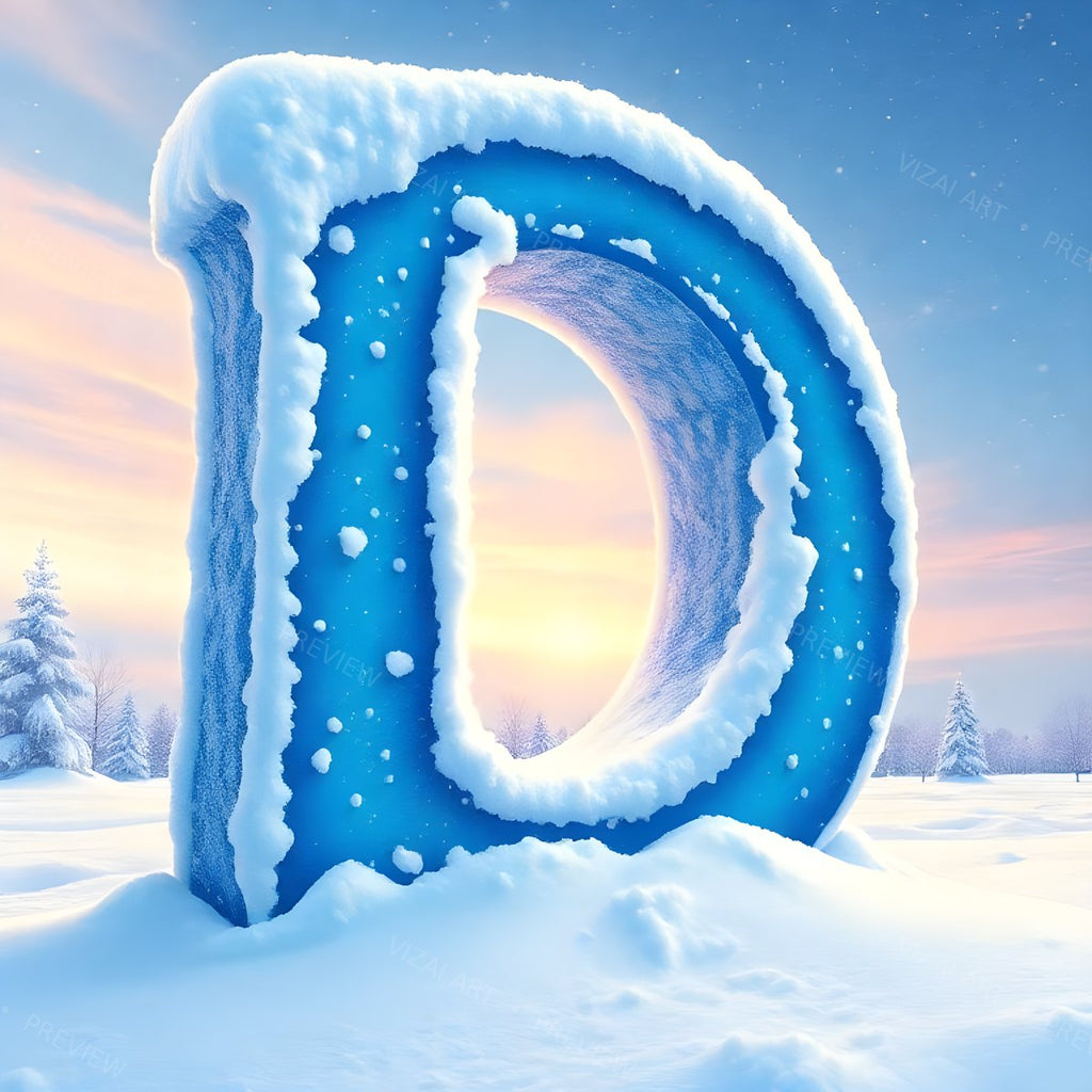 Letter D printable wall art