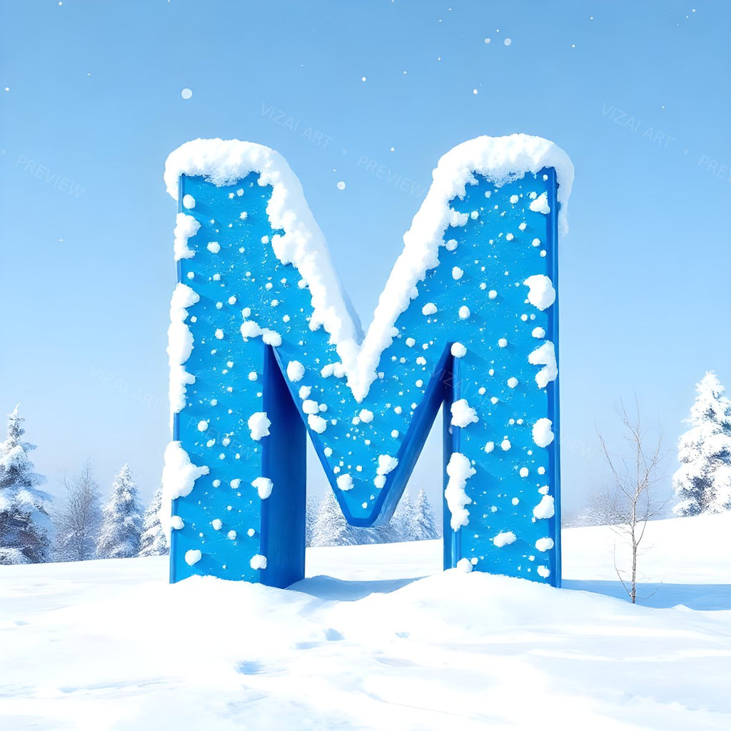 Letter M printable wall art