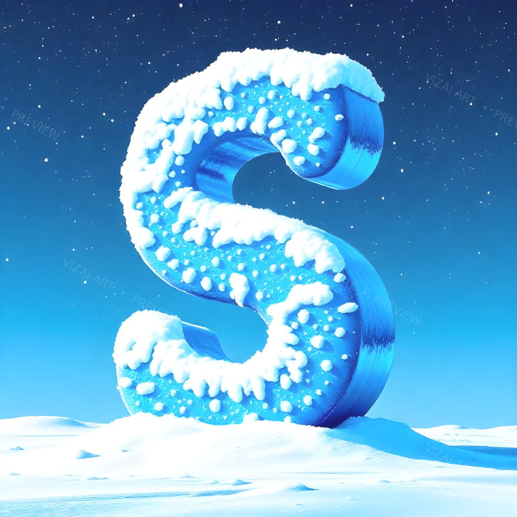 Letter S printable wall art