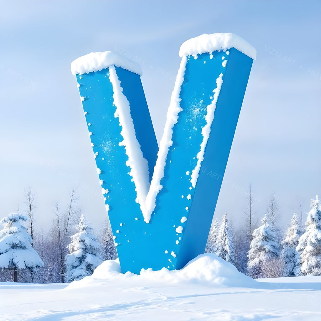 Letter V printable wall art