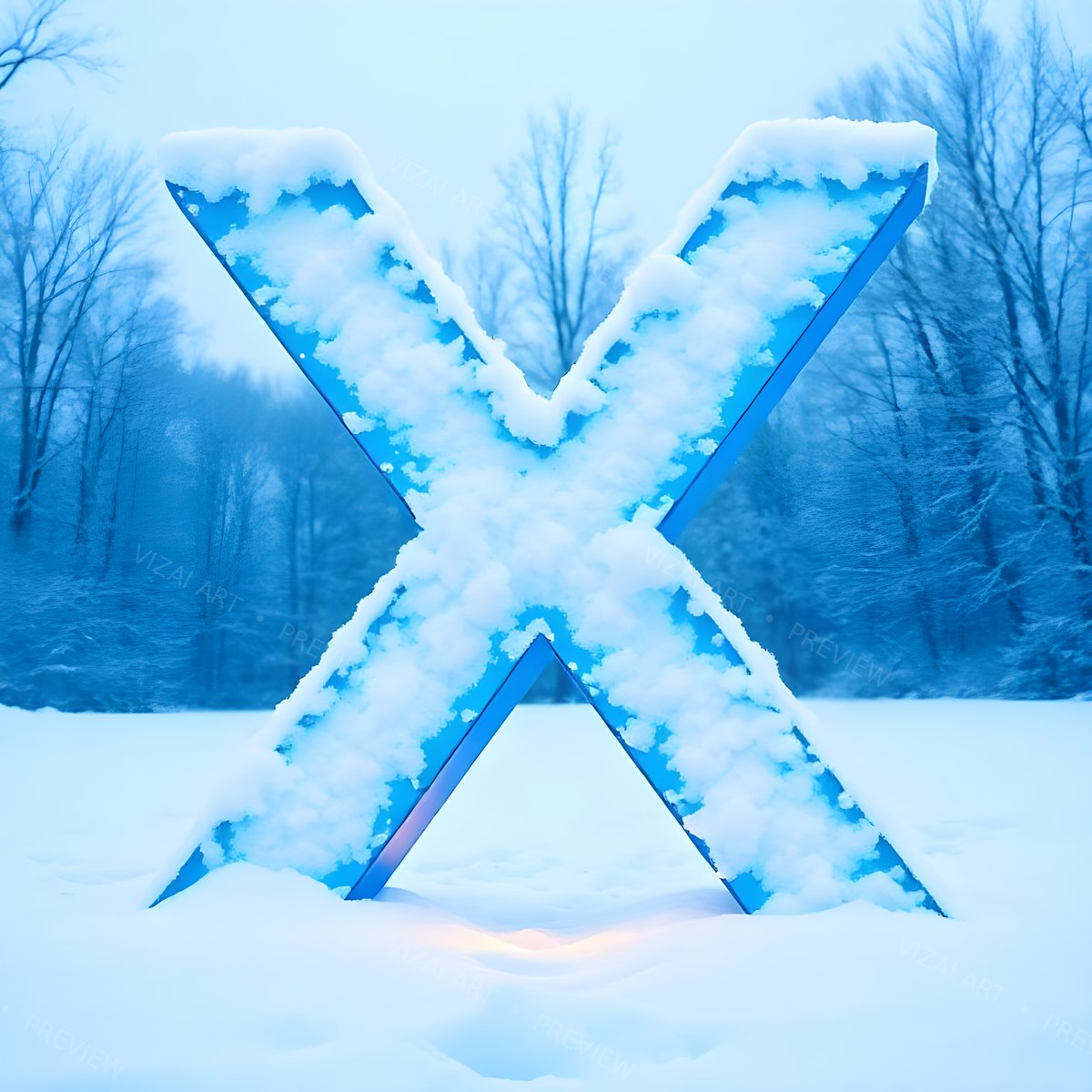 Letter X printable wall art