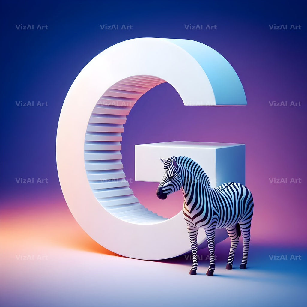 Zebra alphabet letter G