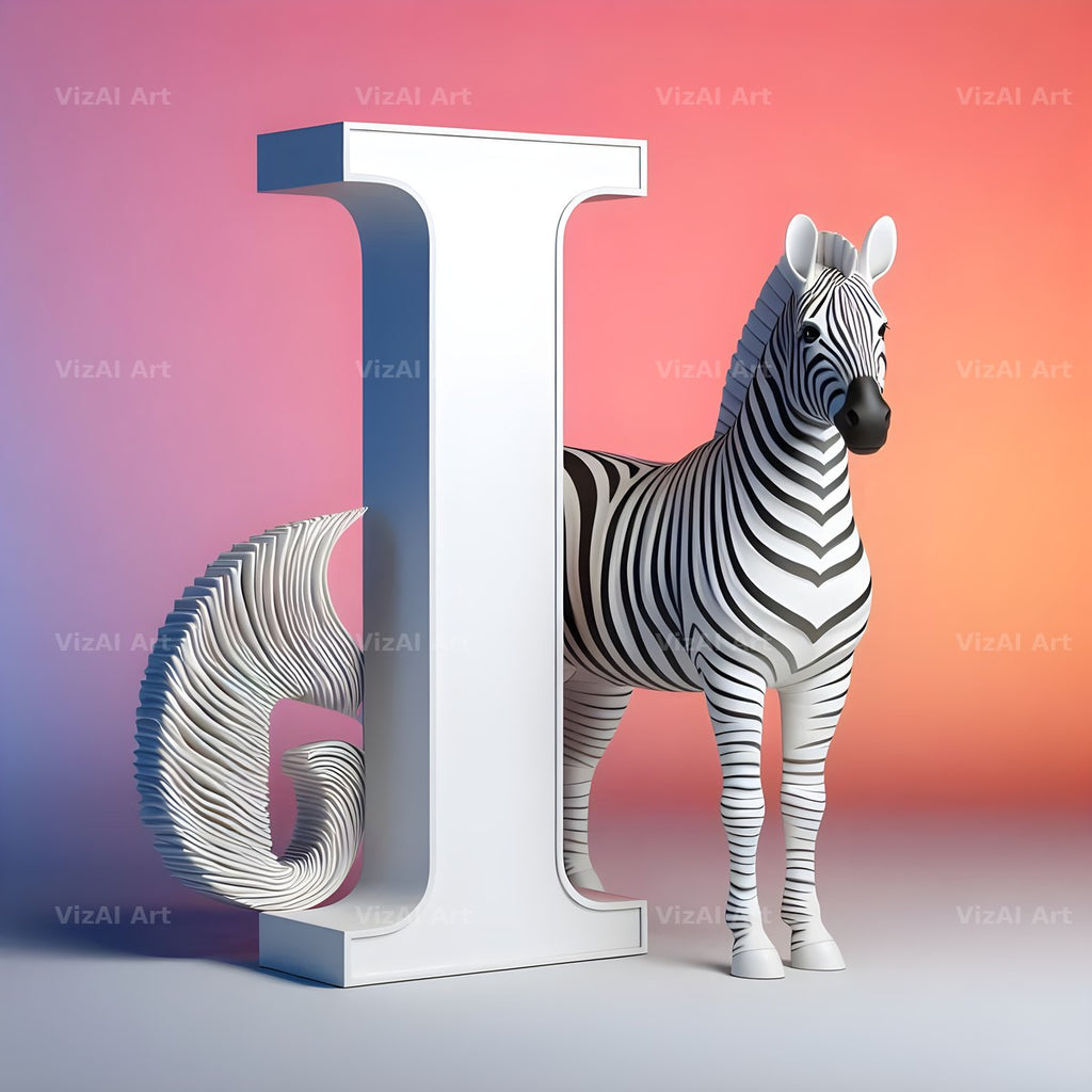 Zebra alphabet letter I