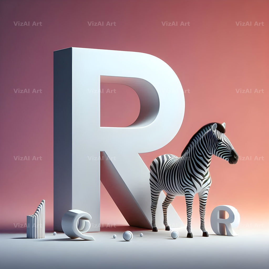 Zebra alphabet letter R