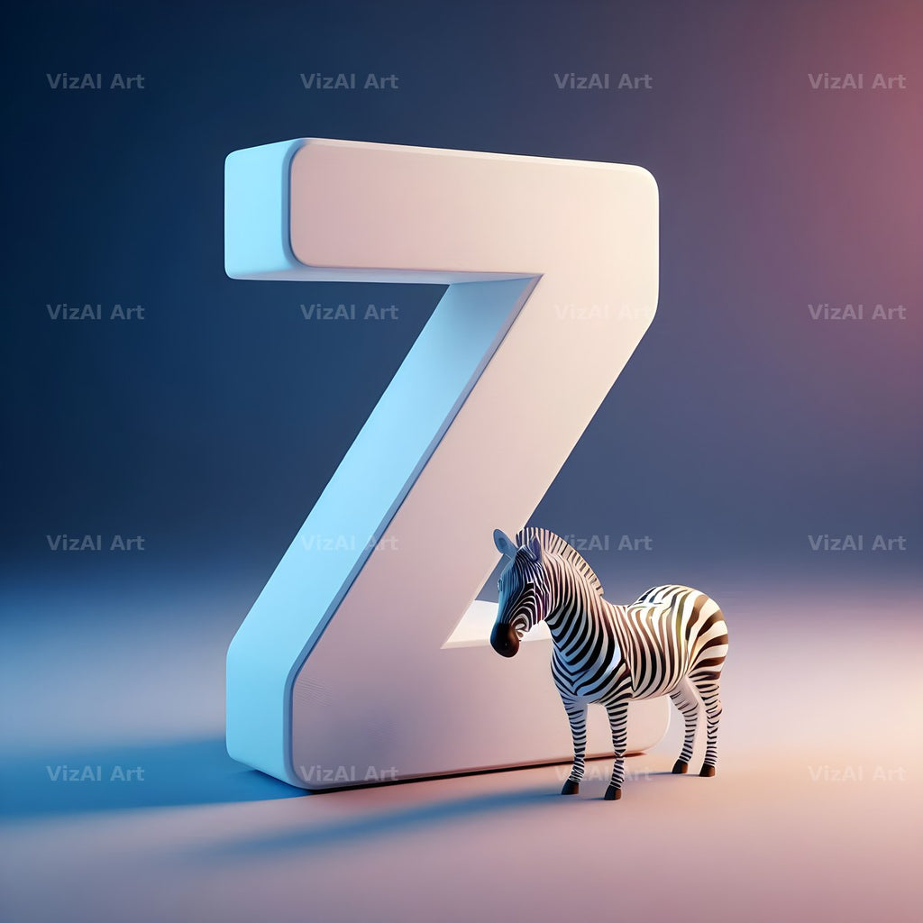 Zebra alphabet letter Z